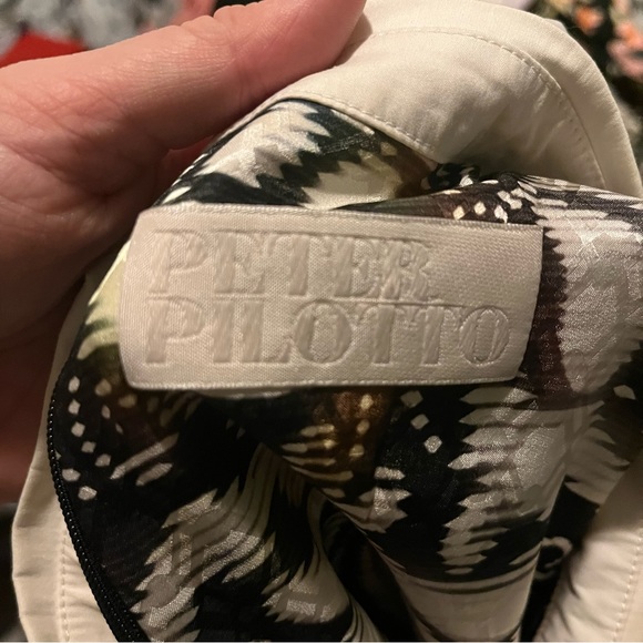 Peter Pilotto Black White Collared Geometric Mini Dress 6 - Picture 5 of 6